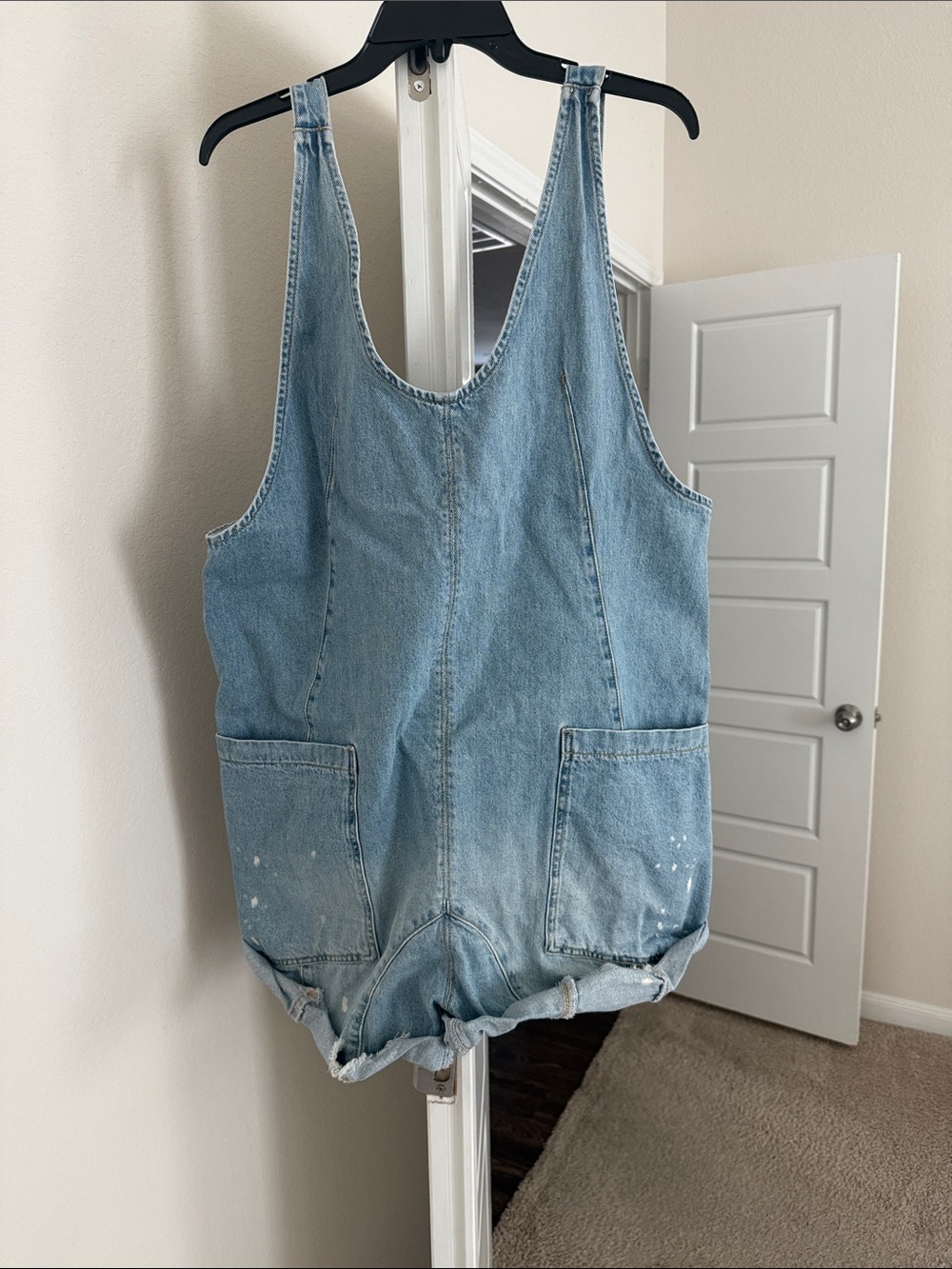 Free People-We The Free- light blue denim overalls. In excellent condition.